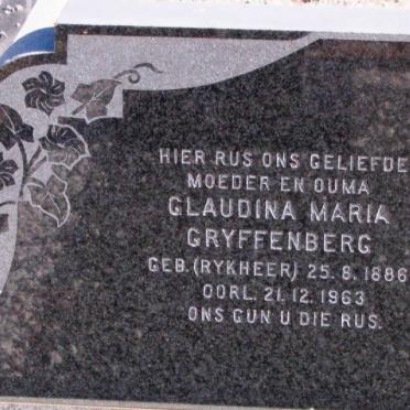 GRYFFENBERG Glaudina Maria nee RYKHEER 1886-1963