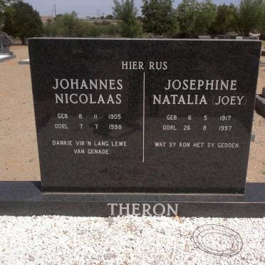 THERON Johannes Nicolaas 1905-1998 &amp; Josephine Natalia 1917-1997