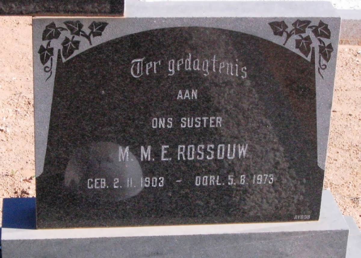 ROSSOUW M.M.E. 1903-1973