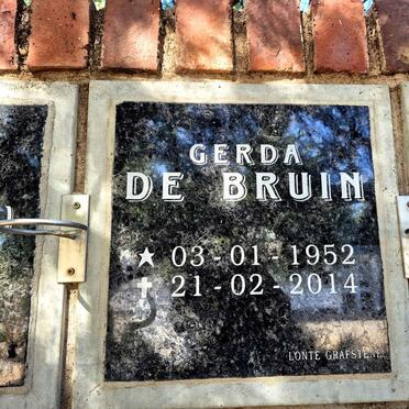 BRUIN Gerda, de 1952-2014