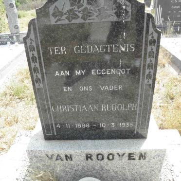ROOYEN Christiaan Rudolph, van 1898-1935