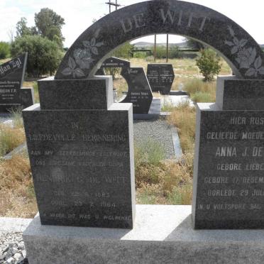 WITT Hendrik G., de 1883-1964 &amp; Anna J. LIEBENBERG 1884-1979