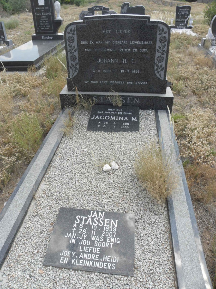 STASSEN Johann H.C. 1900-1966 &amp; Jacomina M. 1899-1998 :: STASSEN Jan 1939-2007