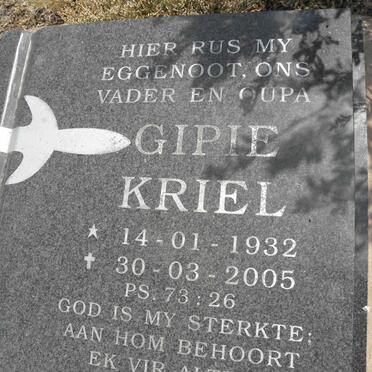 KRIEL Gipie 1932-2005
