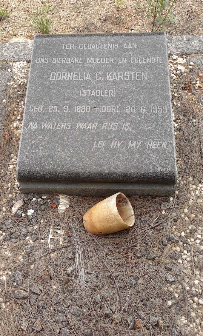 KARSTEN Abel J. 1893-1968 &amp; Cornelia G. STADLER 1880-1959