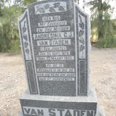 STADEN Petrus J., van 1878-1957 &amp; Andresina C.J. JOOSTE 1878-1952