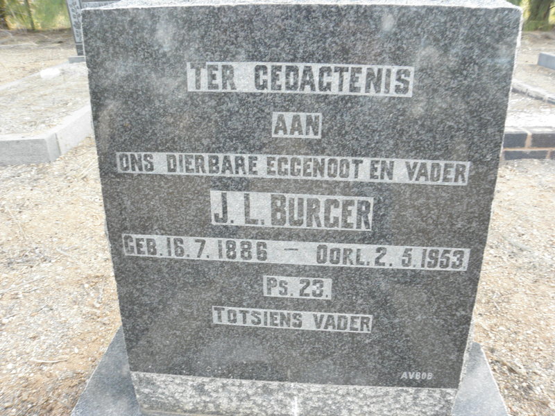 BURGER J.L. 1886-1953