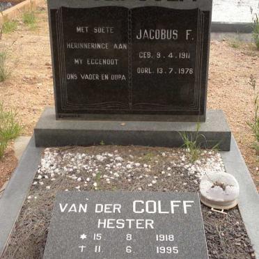 COLFF Jacobus F., van der 1911-1978 &amp; Hester 1918-1995
