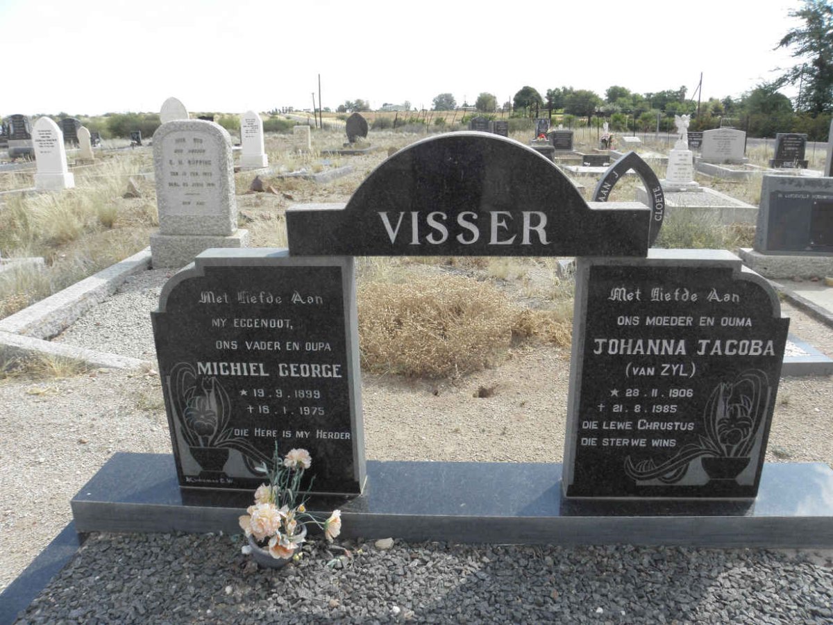 VISSER Michiel George 1899-1975 &amp; Johanna Jacoba VAN ZYL 1906-1985