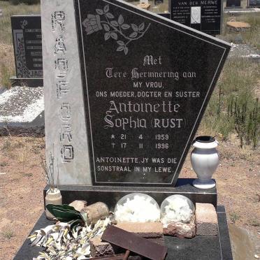 RADFORD Antoinette Sophia nee RUST 1959-1996