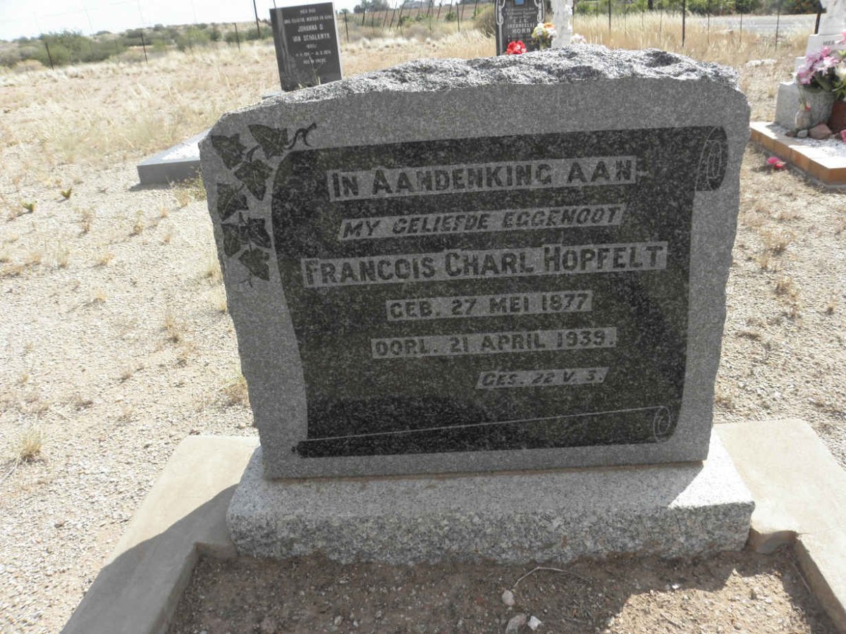 HOPFELT Francois Charl 1877-1939