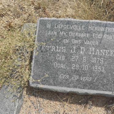 HANEKOM Petrus J.D. 1879-1953