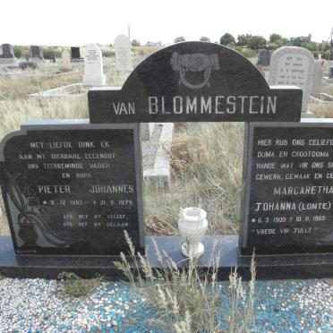 BLOMMESTEIN Pieter Johannes, van 1885-1978 &amp; Margaretha Johanna LONTE 1900-1985