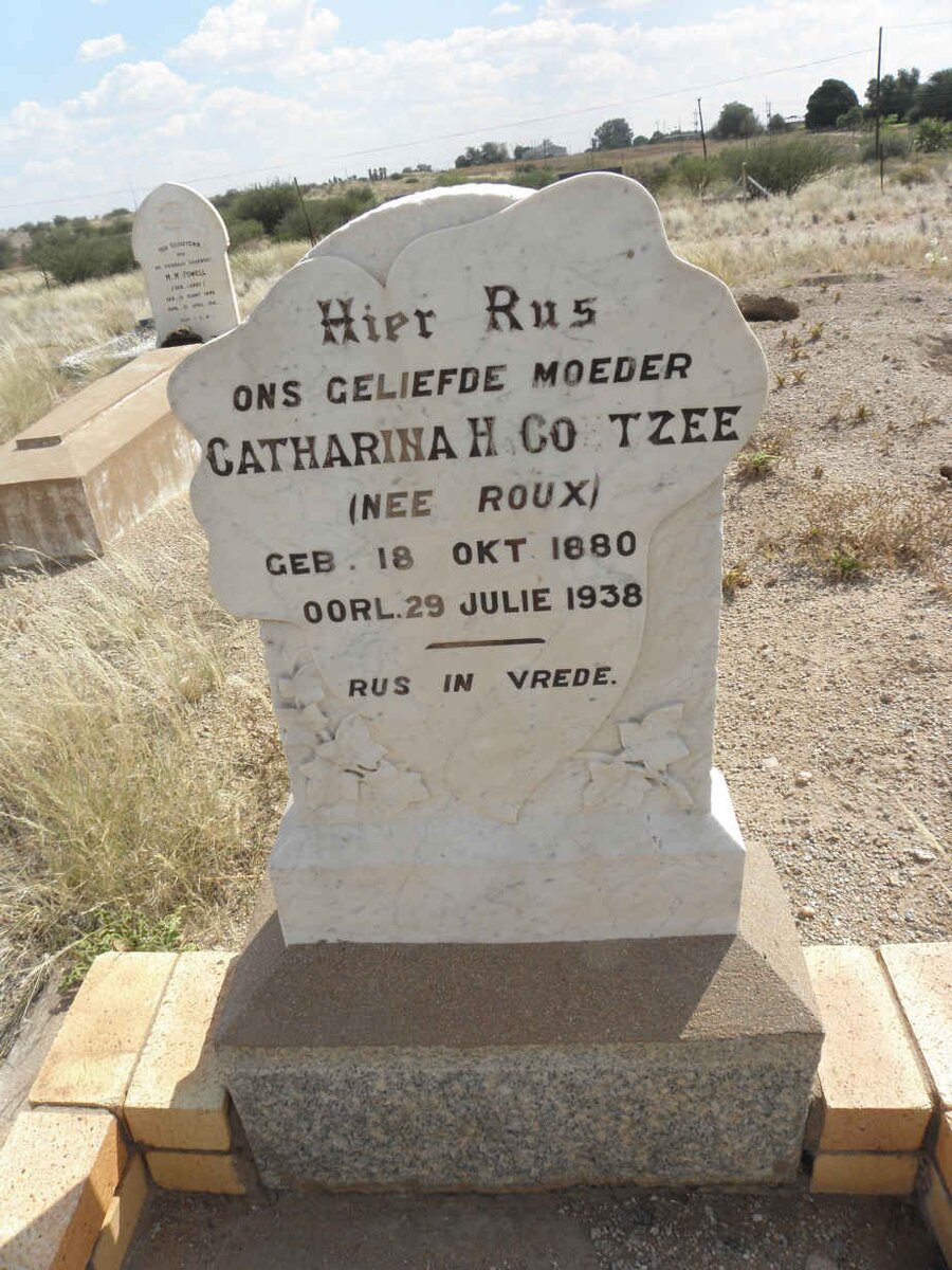COETZEE Catharina H. ROUX 1880-1938