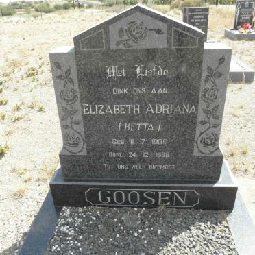GOOSEN Elizabeth Adriana 1906-1968