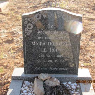 ROUX Maria Dorothea, le 1920-1941