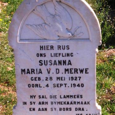 MERWE Susanna Maria, v.d. 1927-1940