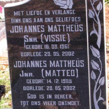 VISSER Johannes Mattheus 1961-2002 :: VISSER Johannes Mattheus 1989-2002