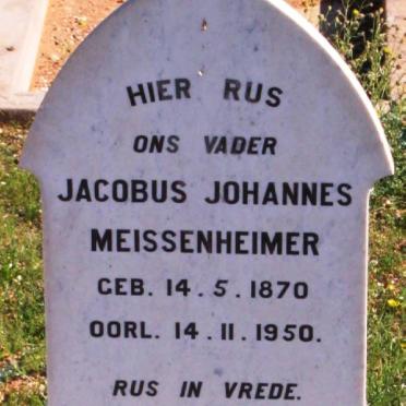 MEISSENHEIMER Jacobus Johannes 1870-1950