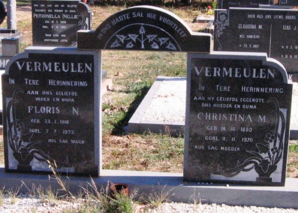 VERMEULEN Floris N. 1881-1973 &amp; Christina M. 1880-1970