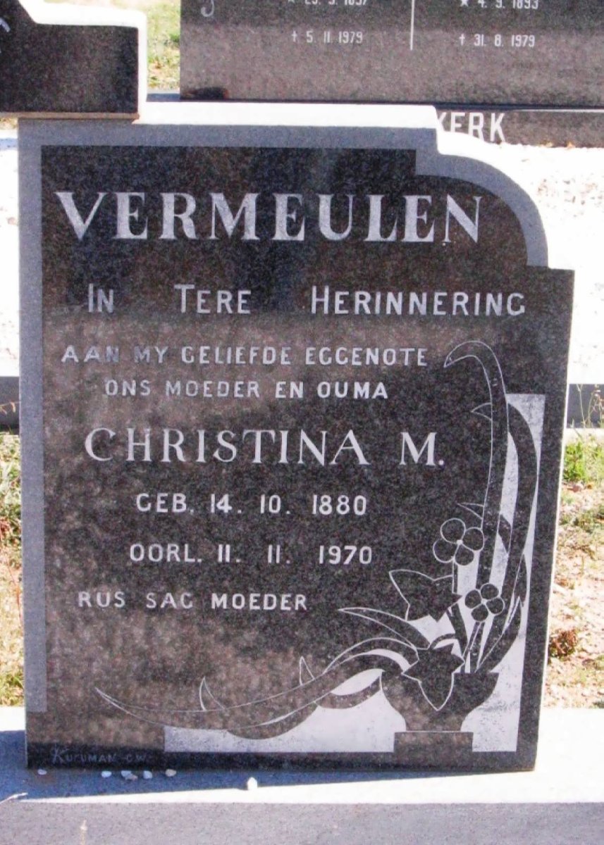 VERMEULEN Floris N. 1881-1973 &amp; Christina M. 1880-1970