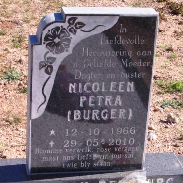 RENSBURG Nicoleen Petra, Janse van nee BURGER 1966-2010