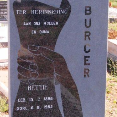 BURGER Bettie 1898-1982