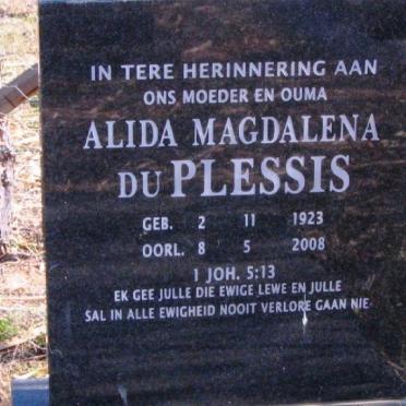 PLESSIS Alida Magdalena, du 1923-2008