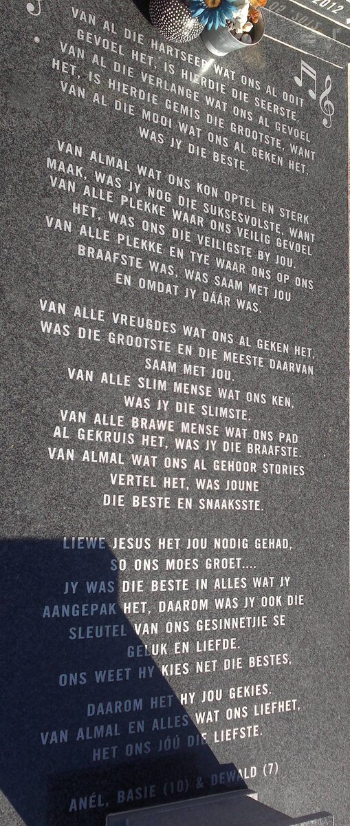 COETZEE Sarel Johannes Jacobus 1972-2012