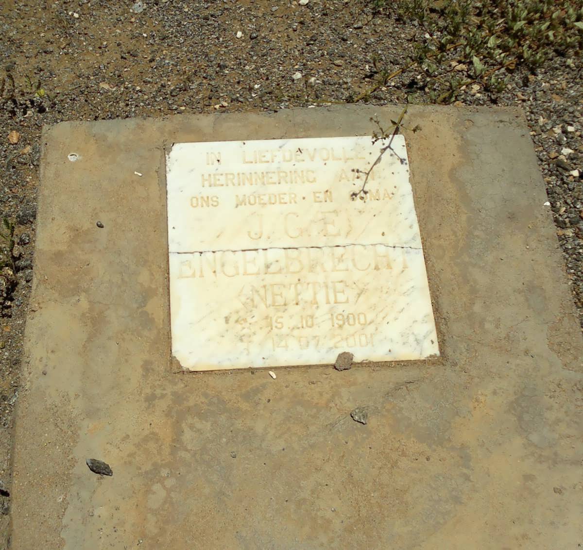 ENGELBRECHT J.C.E. 1900-2001