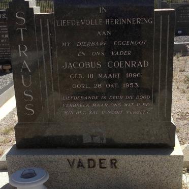 STRAUSS Jacobus Coenrad 1896-1953 &amp; Millicent Elfrieda VAN DER MERWE 1902-1972
