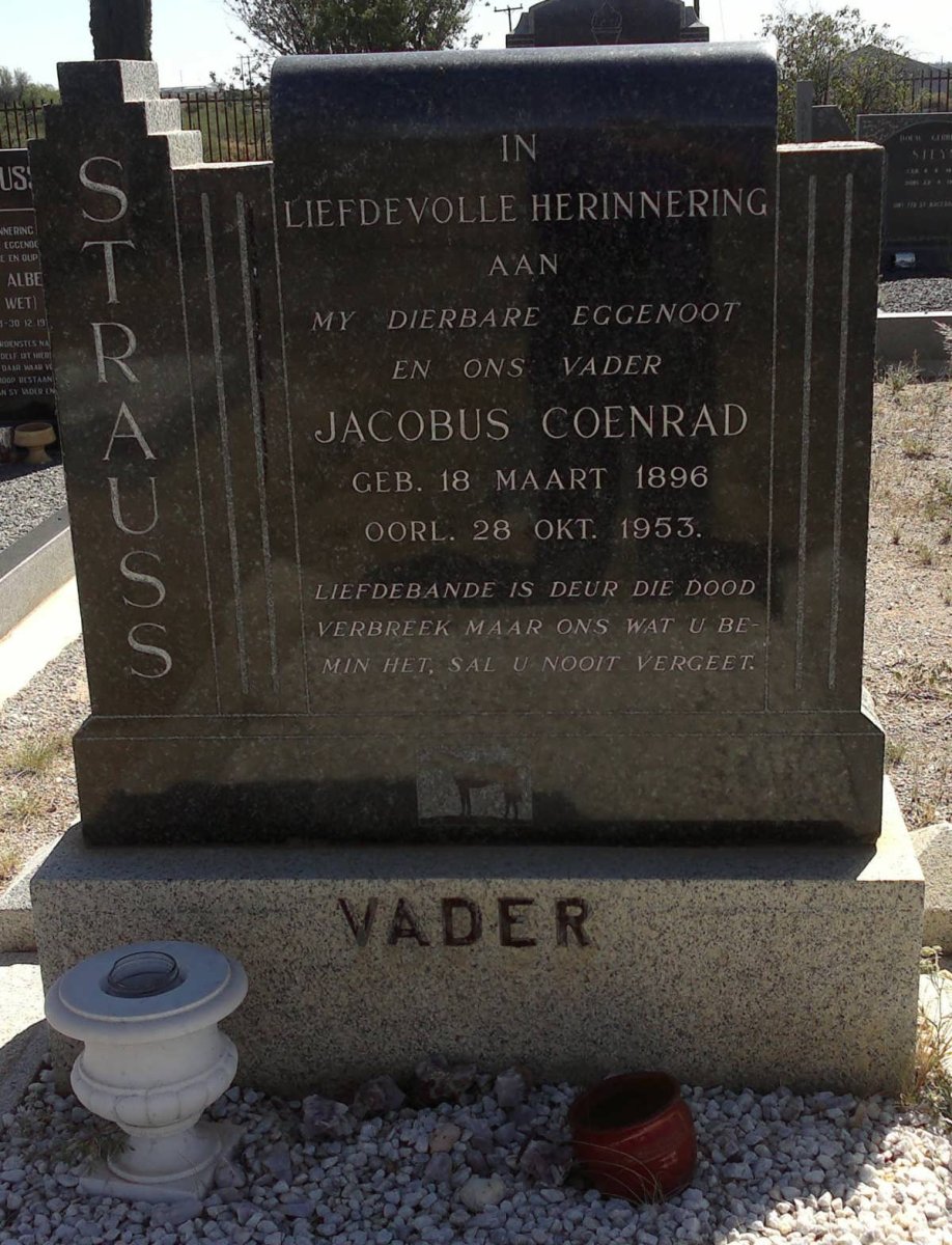 STRAUSS Jacobus Coenrad 1896-1953