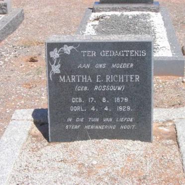RICHTER Martha E. née ROSSOUW 1879-1929