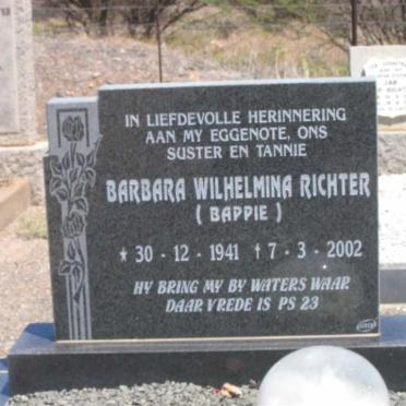 RICHTER Barbara Wilhelmina 1941-2002
