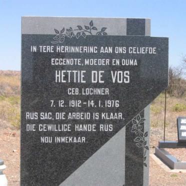 VOS Hettie, de née LOCHNER 1912-1976