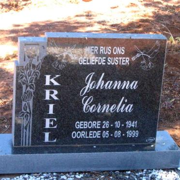 KRIEL Johanna Cornelia 1941-1999
