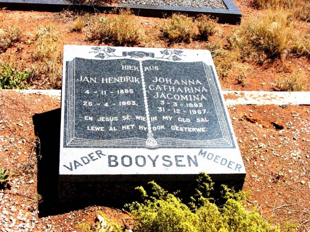 BOOYSEN Jan Hendrik 1885-1963 &amp; Johanna Catharina Jacomina 1892-1967