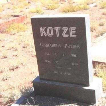KOTZE Gerhardus Petrus 1905-1934
