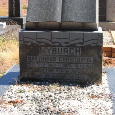 MYBURGH Marthinus Christoffel 1887-1992