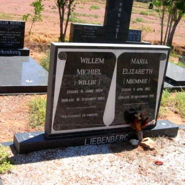 LIEBENBERG Willem Michiel 1904-1983 &amp; Maria Elizabeth 1902-1991