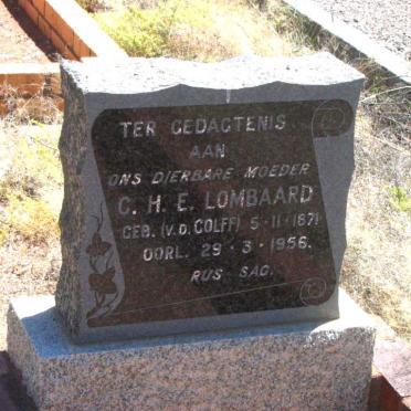 LOMBAARD C.H.E. nee V.D.COLFF1871-1956