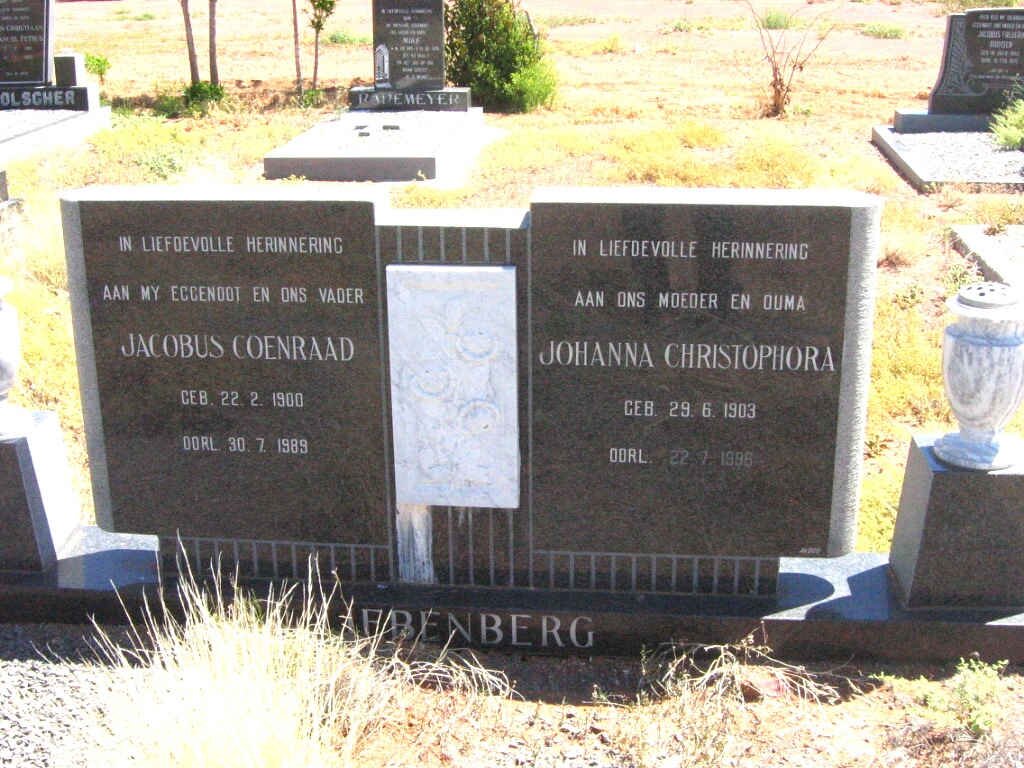 LIEBENBERG Jacobus Coenraad 1900-1989 &amp; Johanna Cristophora 1903-1995