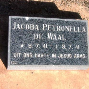 WAAL Jacoba Petronella, de 1941-1941