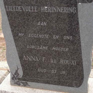 BENADE Anna F. nee LE ROUX
