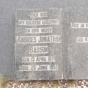 BASSON Andries Jonathan 1871-1852