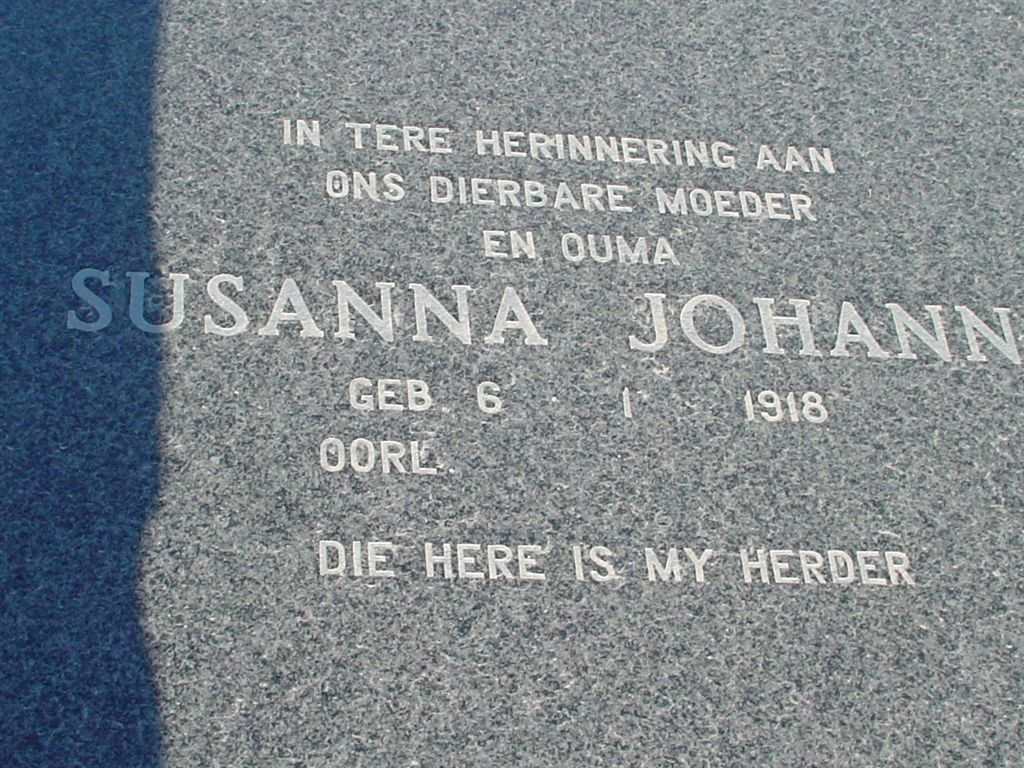 BYLEVELD Susanna Johanna 1918-2007