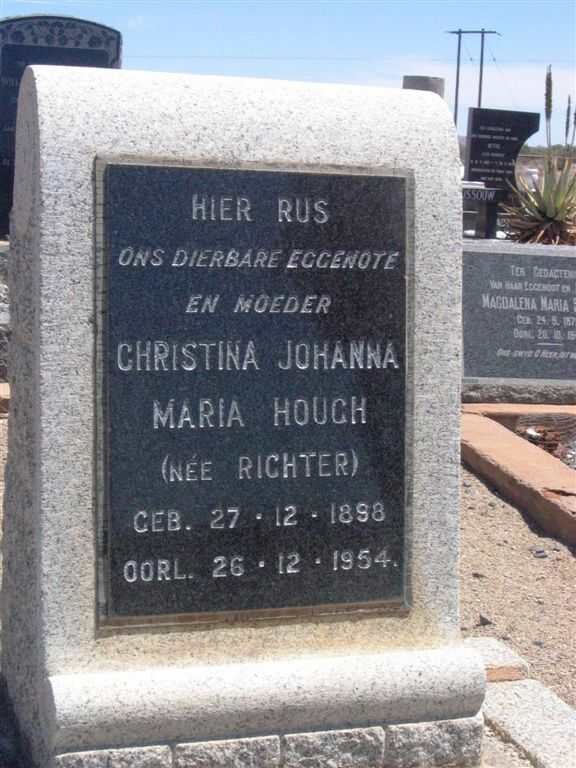 HOUGH Christina Johanna Maria RICHTER 1899-1954
