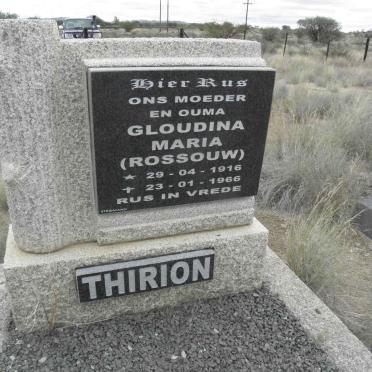 THIRION Gloudina Maria nee ROSSOUW 1916-1966