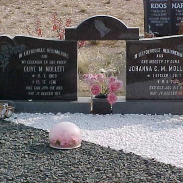 MOLLETT Olive M. 1909-1976 &amp; Johanna C.M. BECKER 1913-2002