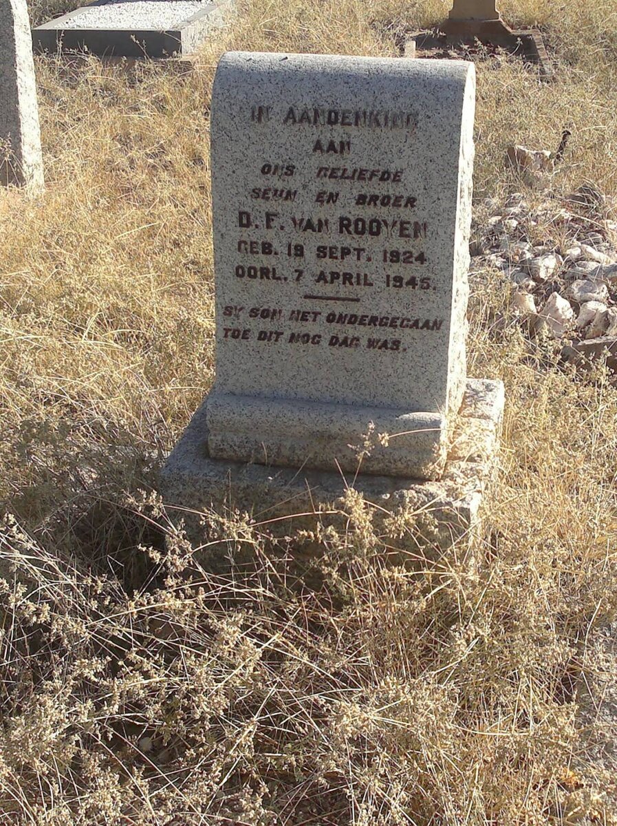 ROOYEN D.F., van 1924-1945